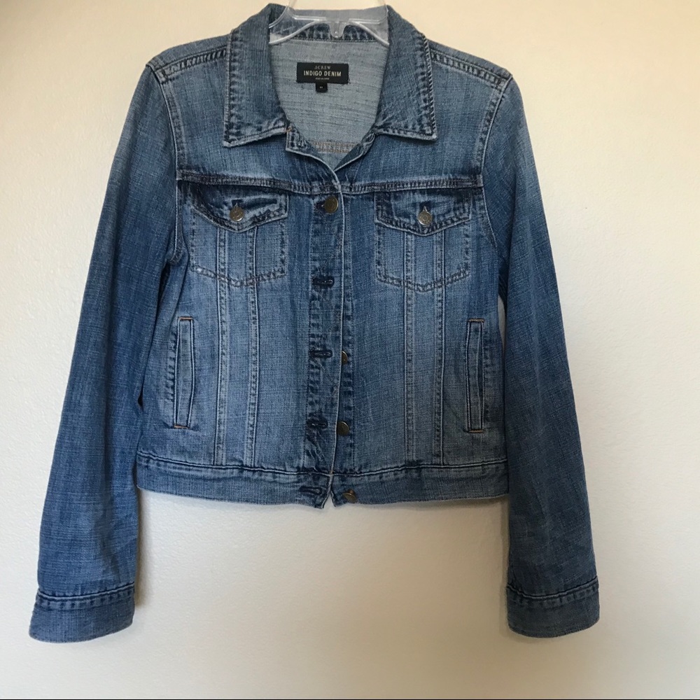 J Crew Indigo Denim Jacket Size Medium